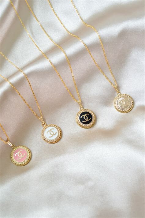 etsy chanel button jewelry